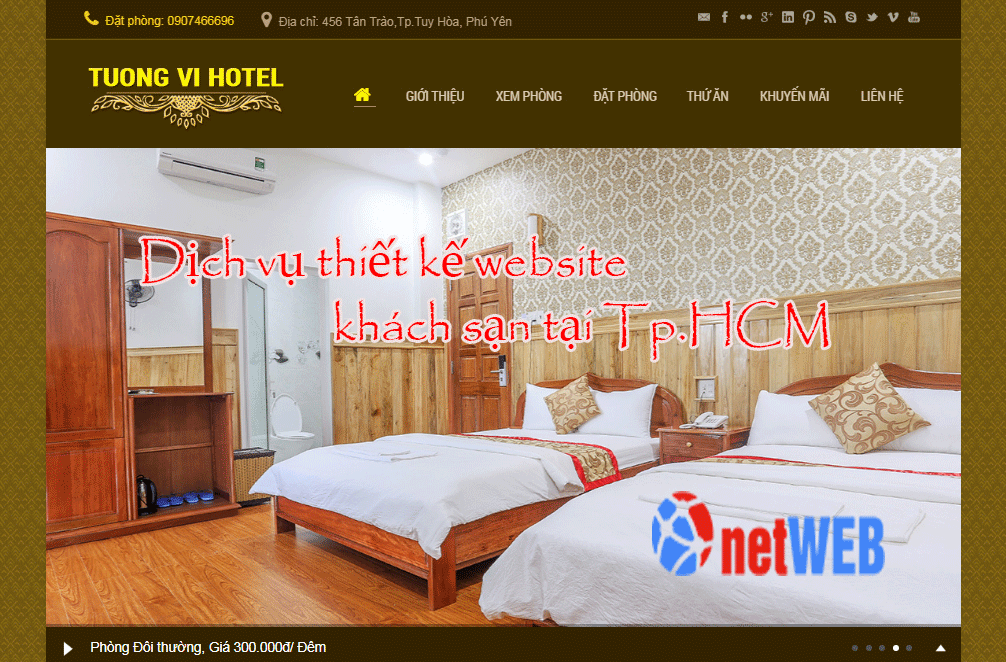 Dịch vụ thiết kế website khách sạn
