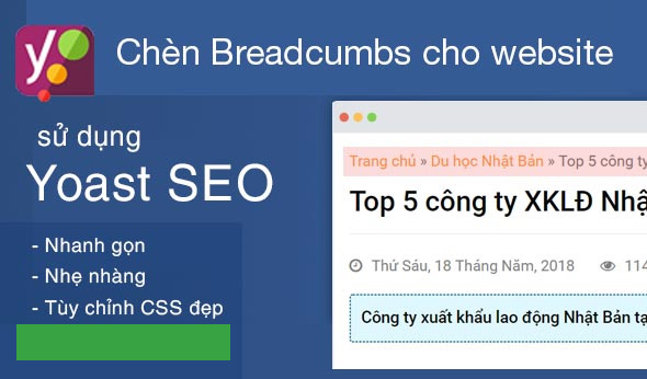Chèn Breadcrumbs cho website WordPress sử dụng plugin Yoast Seo